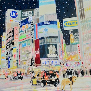 池平徹兵Teppei Ikehila_現代借景 涉谷2 Borrowed Landscape  JAPAN Now Shibuya 2_2023_油彩  畫布 Oil on Canvas_72.7 × 72.7 cm.jpeg