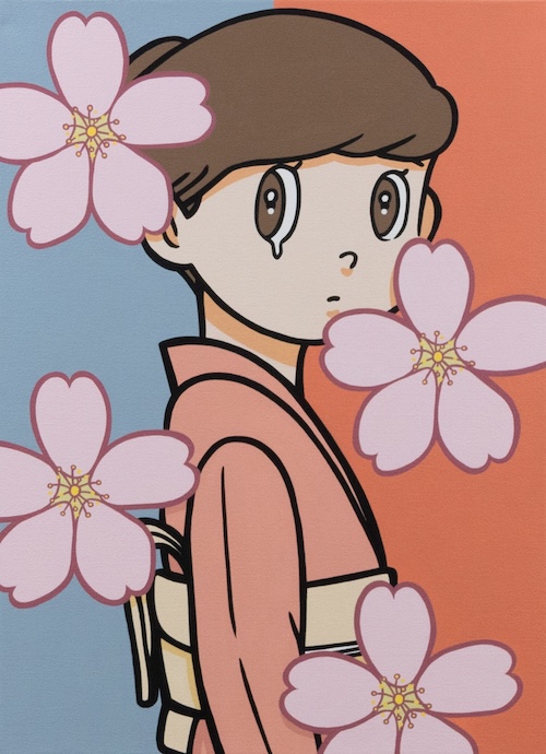 橋爪悠也 Yuya Hashizume _eyewater flower_ver.sakura_2024_壓克力彩  畫布 Acrylic on Canvas_72.7 × 53 cm.jpg